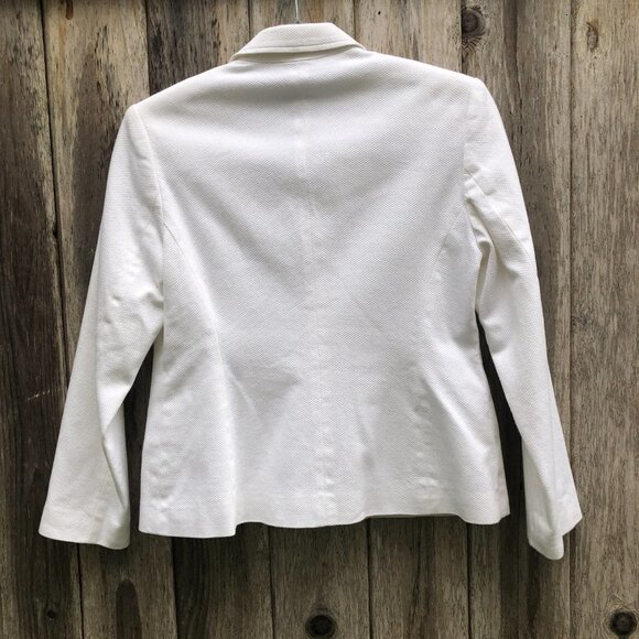 Style & Co Vintage White 90s Suit Blazer Jacket Size 6P - Picture 4 of 6